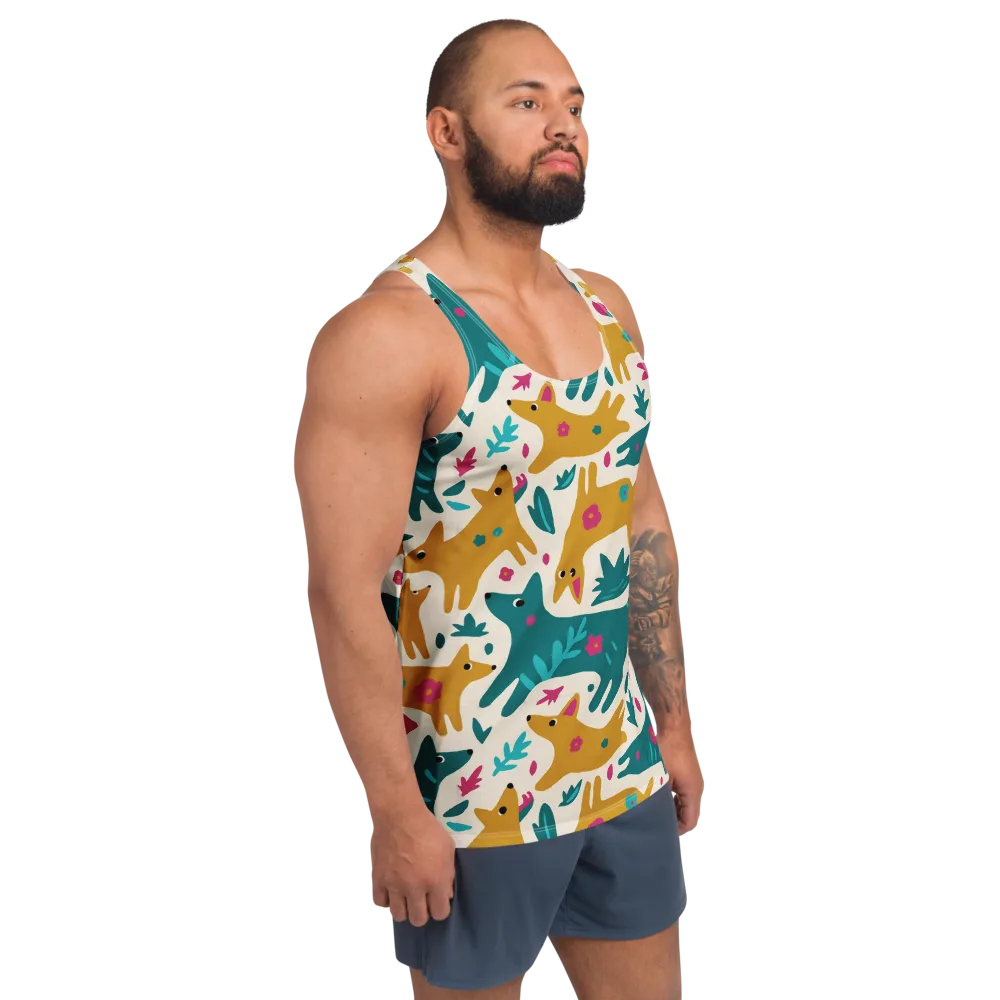 Safari Scribble on Men's Tank Top — Right Front
