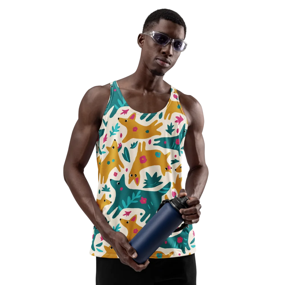 Safari Scribble on Men's Tank Top — Front