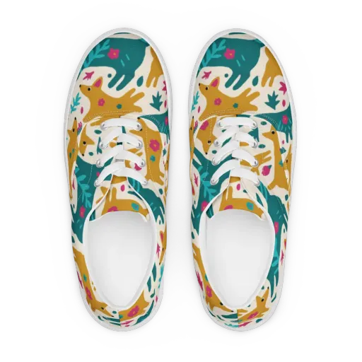 Safari Scribble on a Men's Lace-Up Canvas Shoes