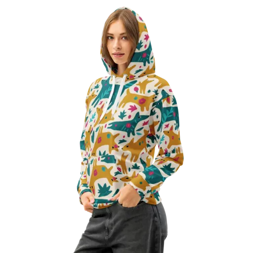 Safari Scribble on a Cotton Hoodie