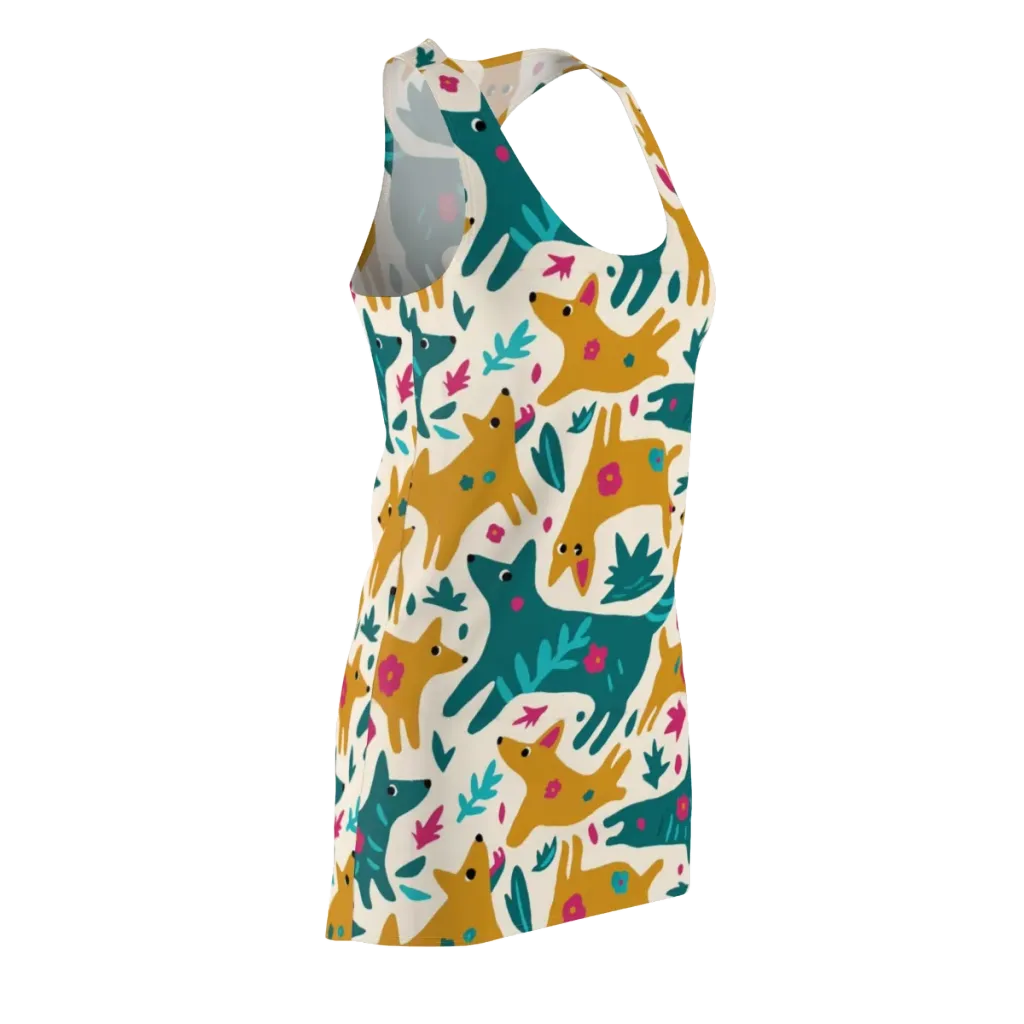 Safari Scribble on Racerback Dress — Front Side