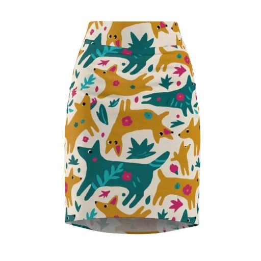 Safari Scribble on a Pencil Skirt