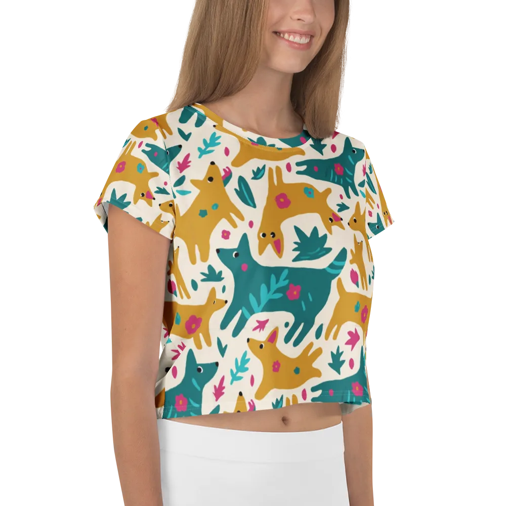 Safari Scribble on Crop Tee — Right