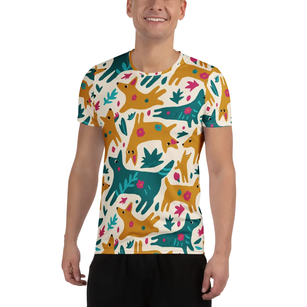 Safari Scribble on Men's Athletic T-Shirt — Front
