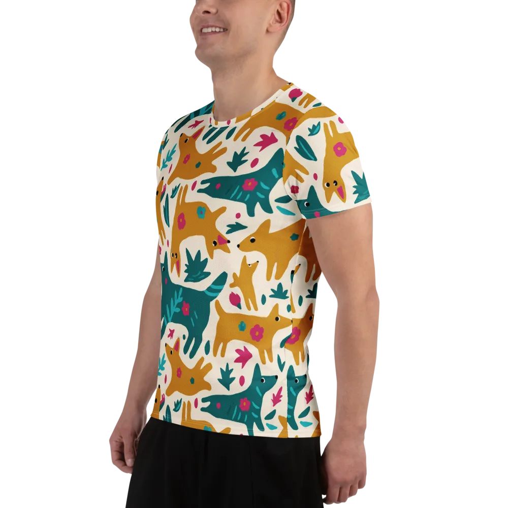 Safari Scribble on Men's Athletic T-Shirt — Left