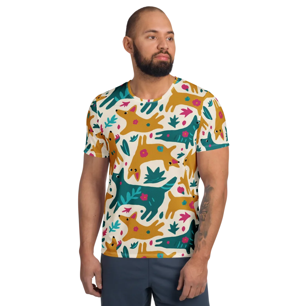 Safari Scribble on Men's Athletic T-Shirt — Front