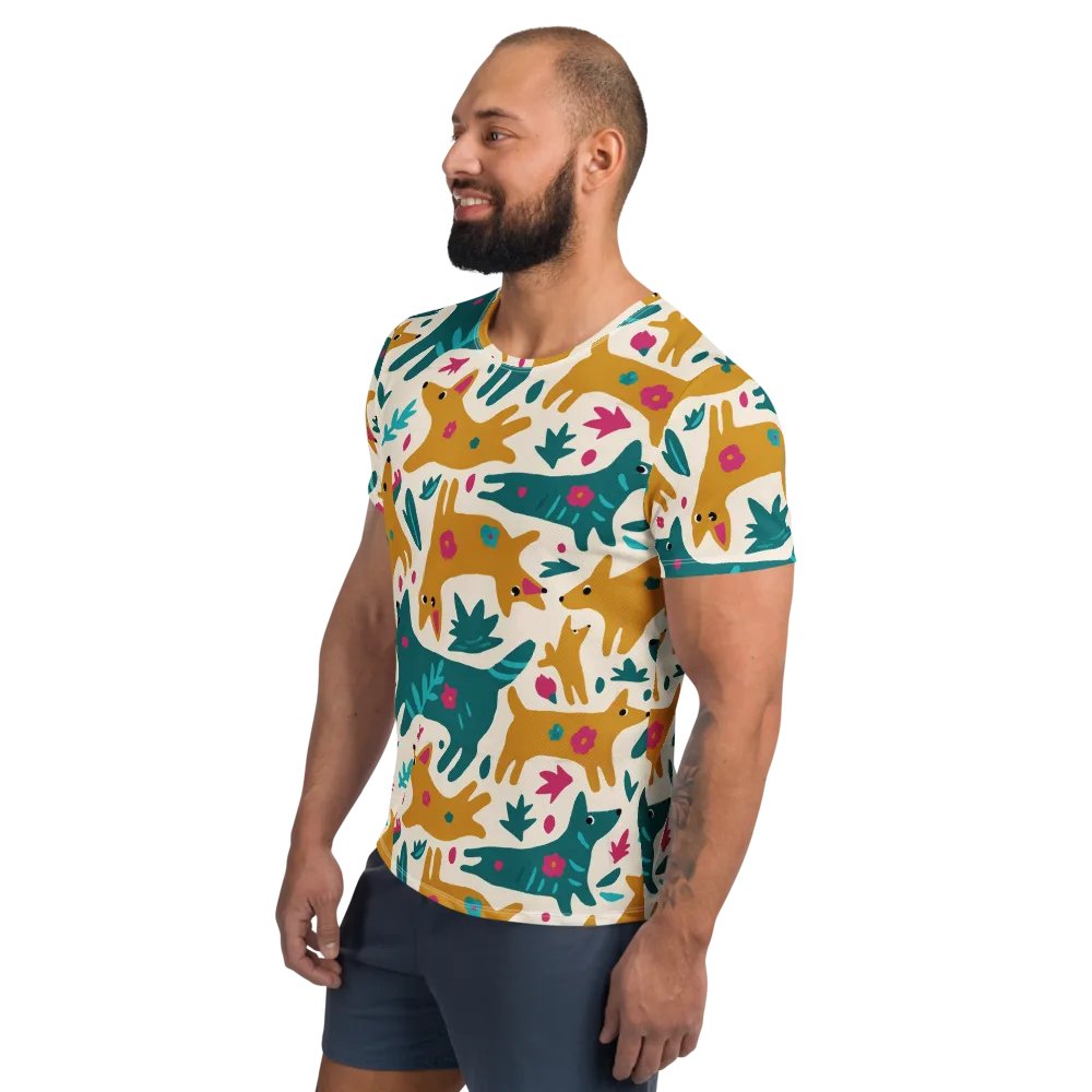 Safari Scribble on Men's Athletic T-Shirt — Left