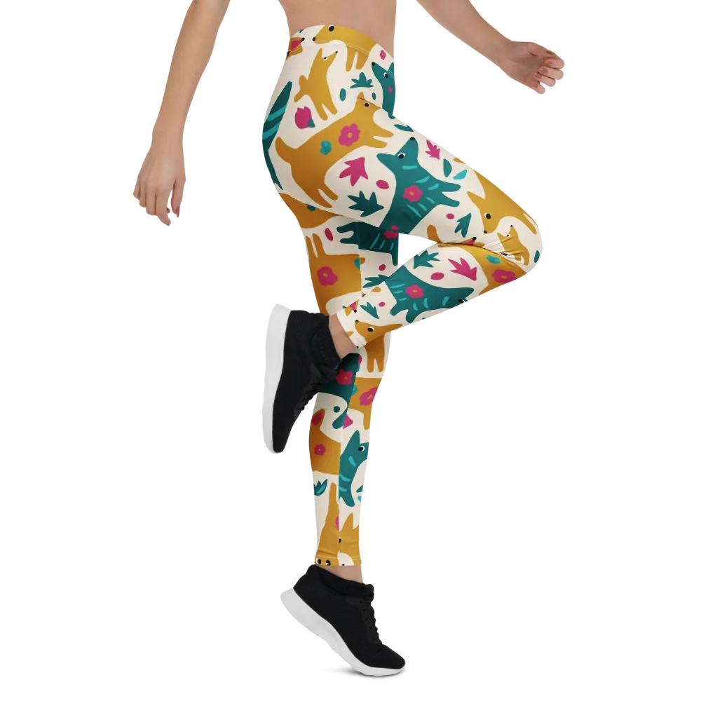 Safari Scribble on Leggings — Right