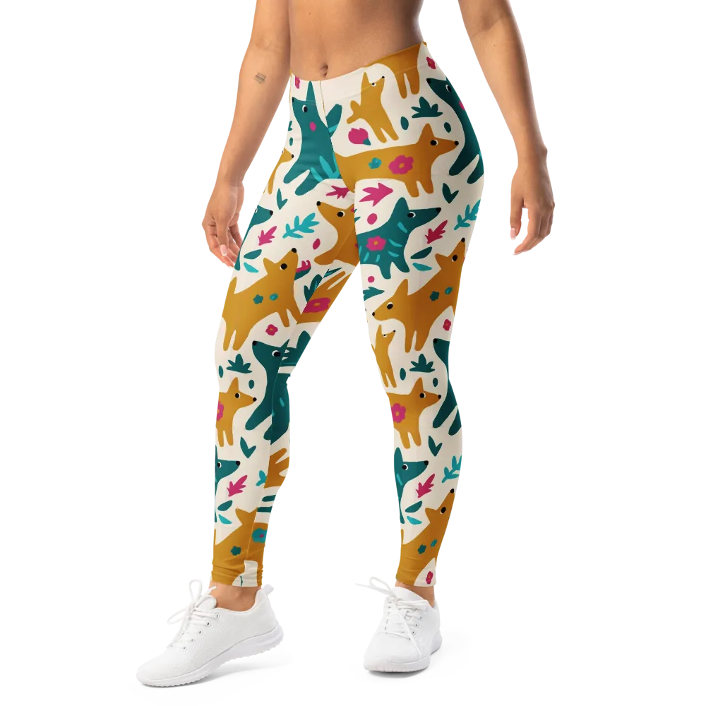 Safari Scribble on Leggings — Left Front