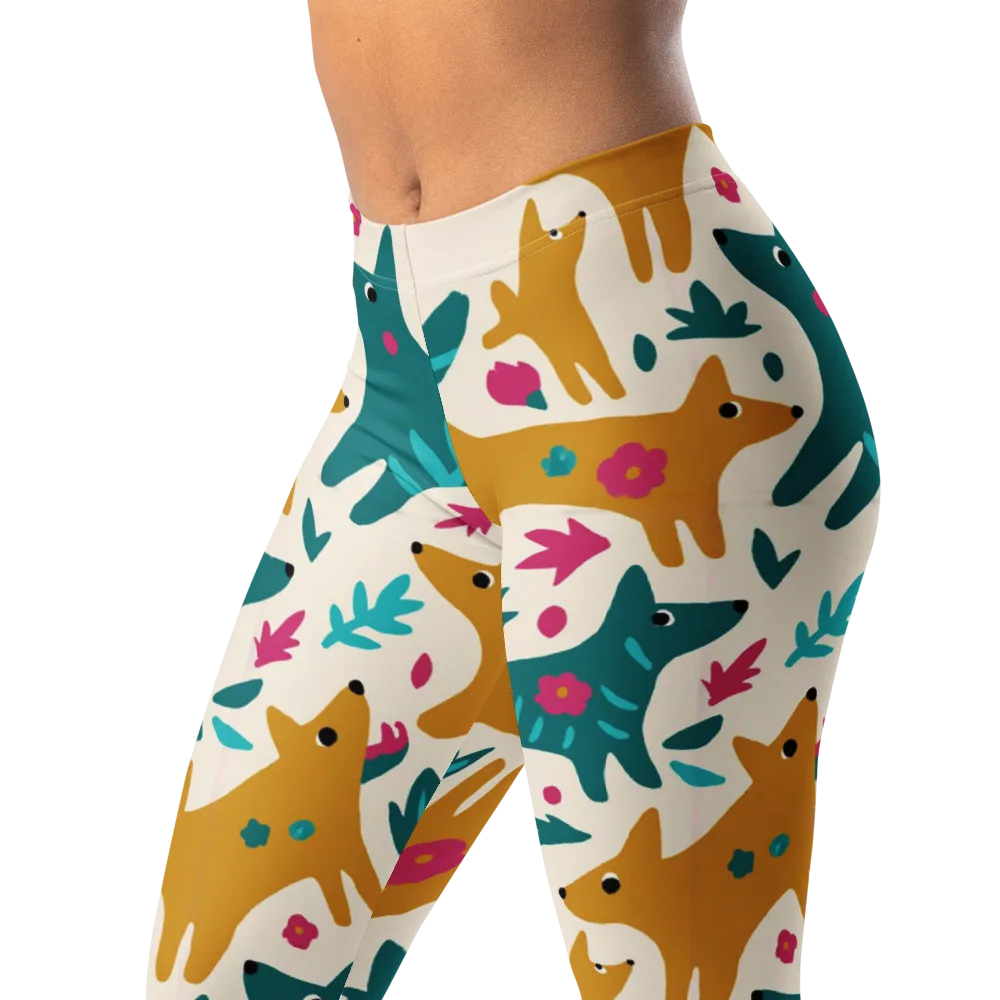 Safari Scribble on Leggings — Left Front