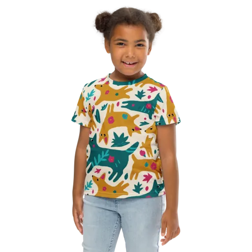 Safari Scribble on a Kids Crew Neck T-Shirt