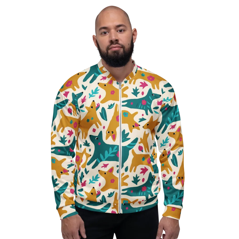 Safari Scribble on Bomber Jacket — Front
