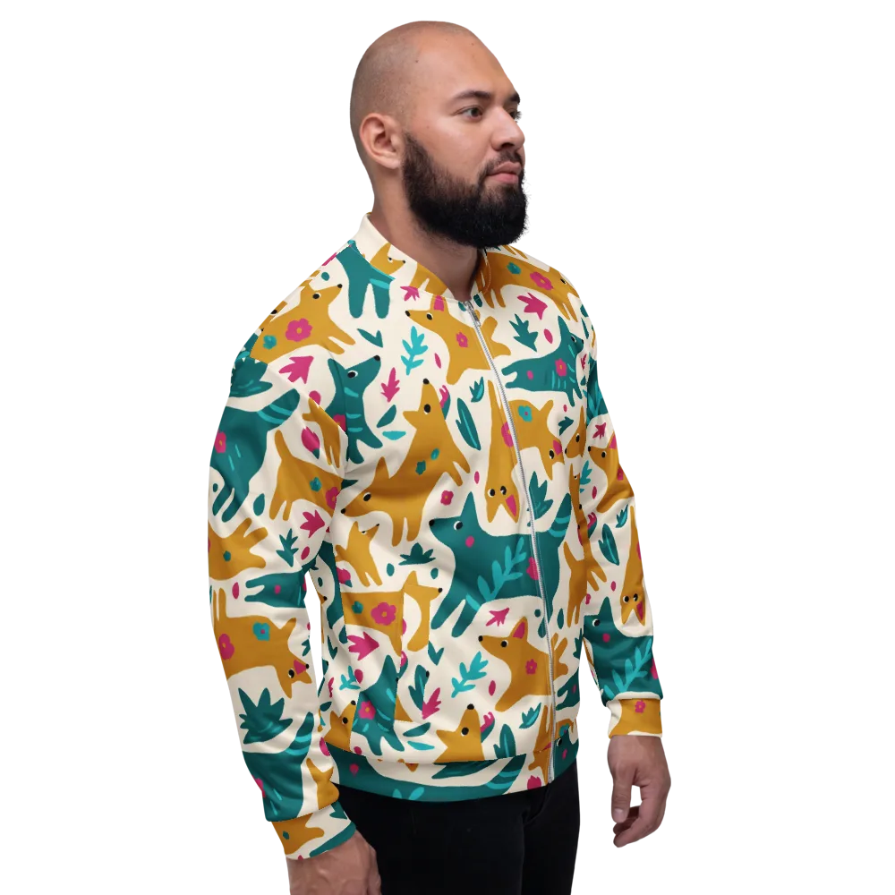 Safari Scribble on Bomber Jacket — Right