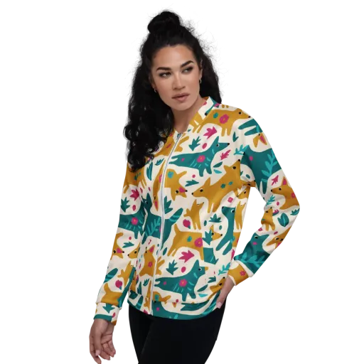 Safari Scribble on a Bomber Jacket