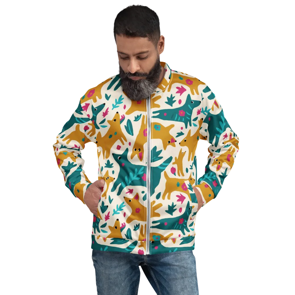 Safari Scribble on Bomber Jacket — Front
