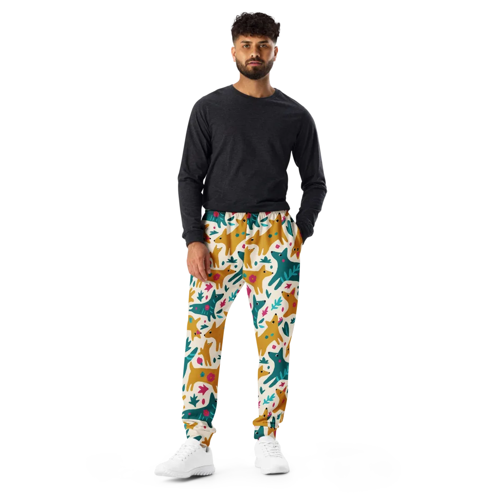 Safari Scribble on Men's Joggers — Front