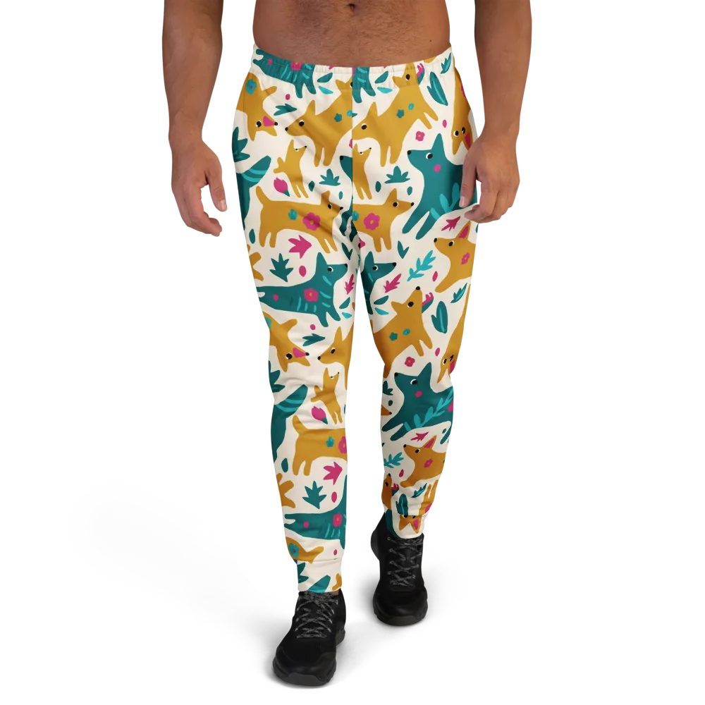 Safari Scribble on Men's Joggers — Front