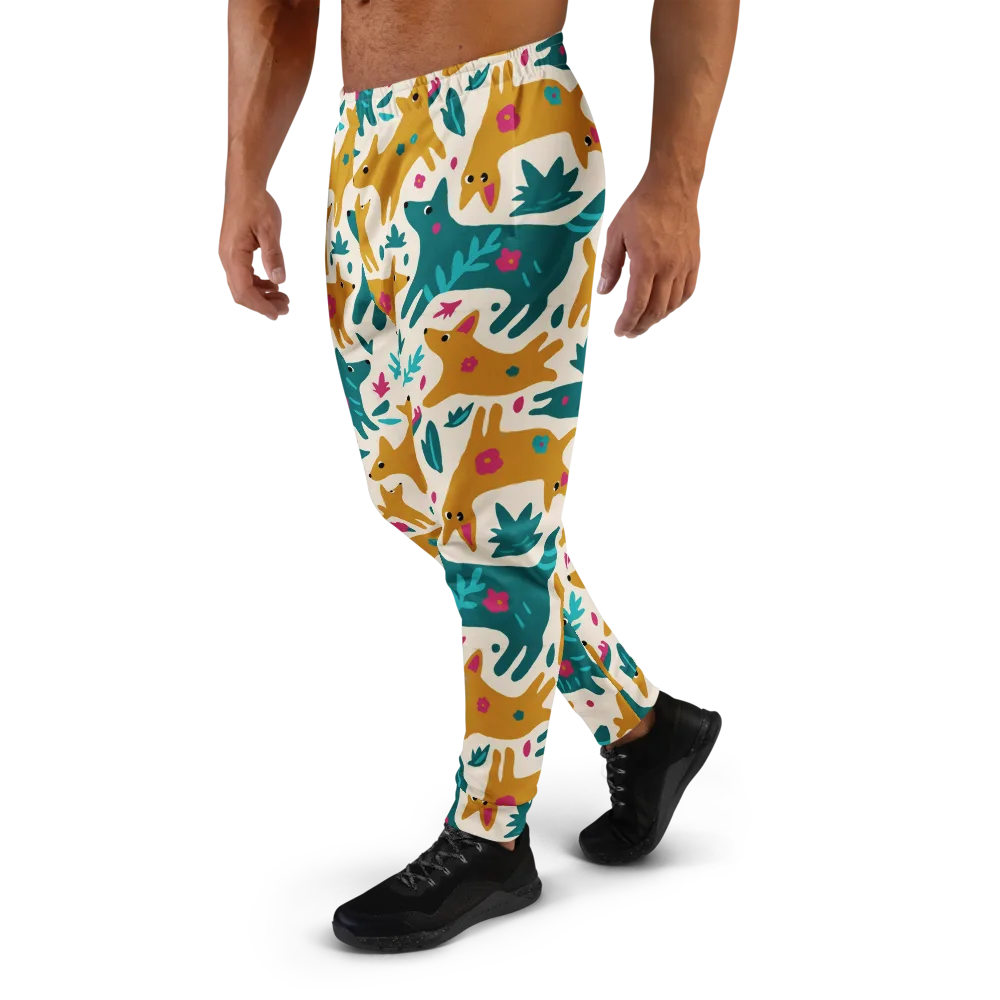Safari Scribble on Men's Joggers — Left
