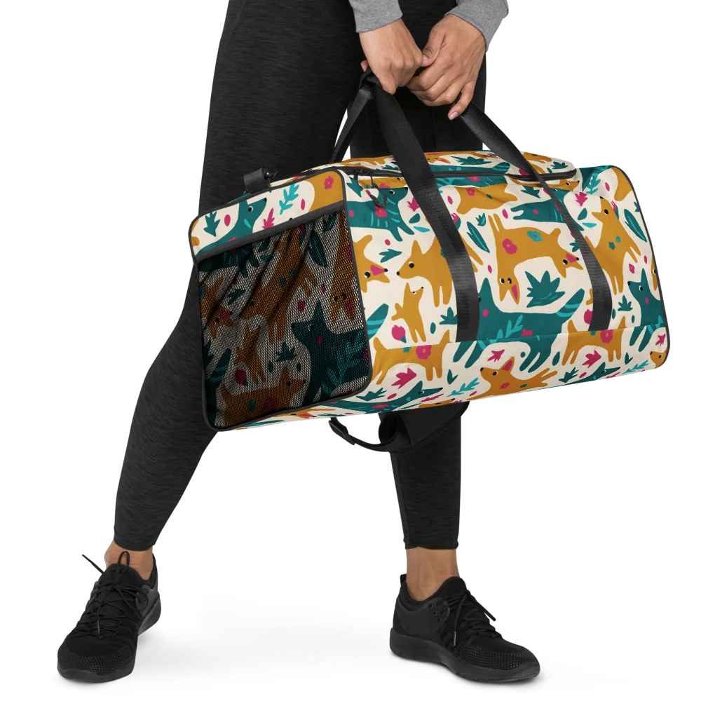 Safari Scribble on Duffle Bag — Right Front