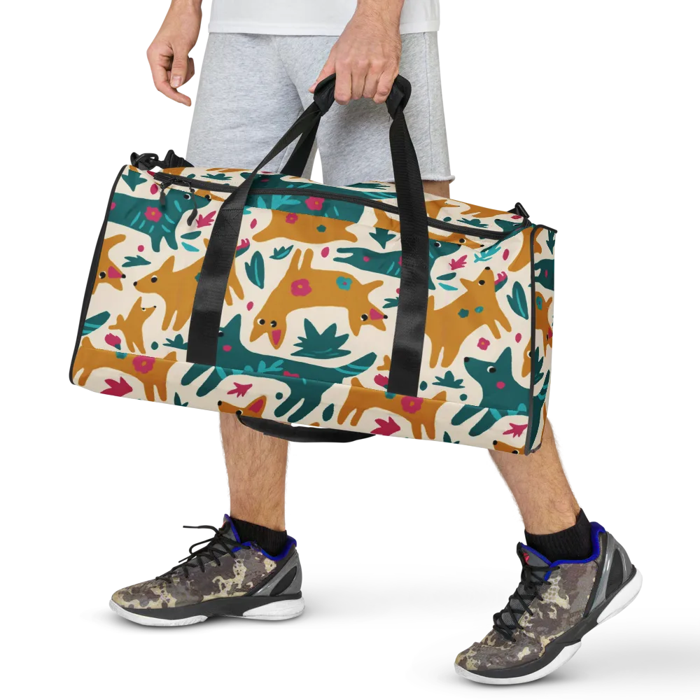 Safari Scribble on Duffle Bag — Front