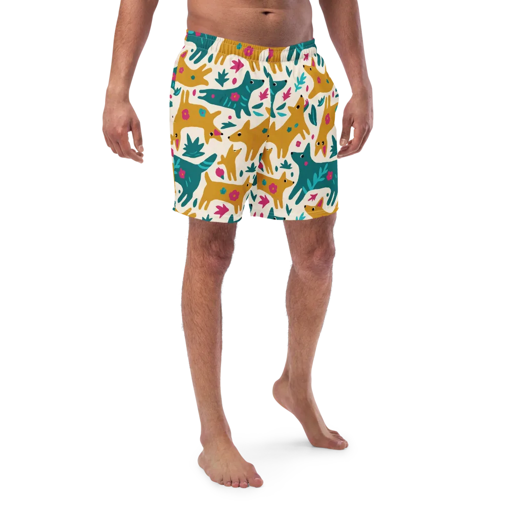 Safari Scribble on Swim Trunks — Front