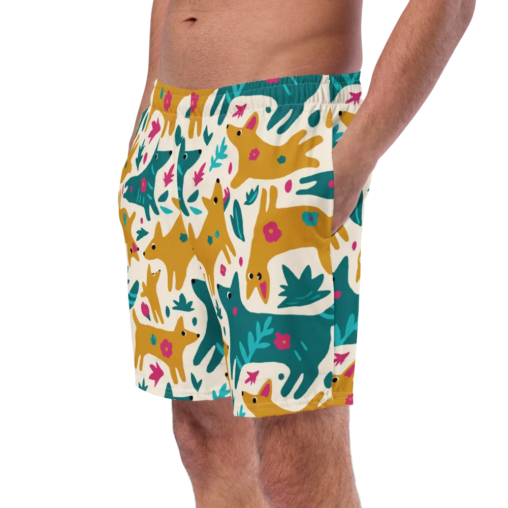 Safari Scribble on Swim Trunks — Left Front