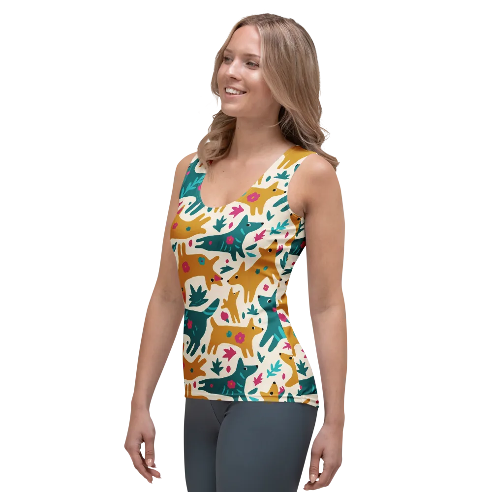 Safari Scribble on Women's Tank Top — Left Front