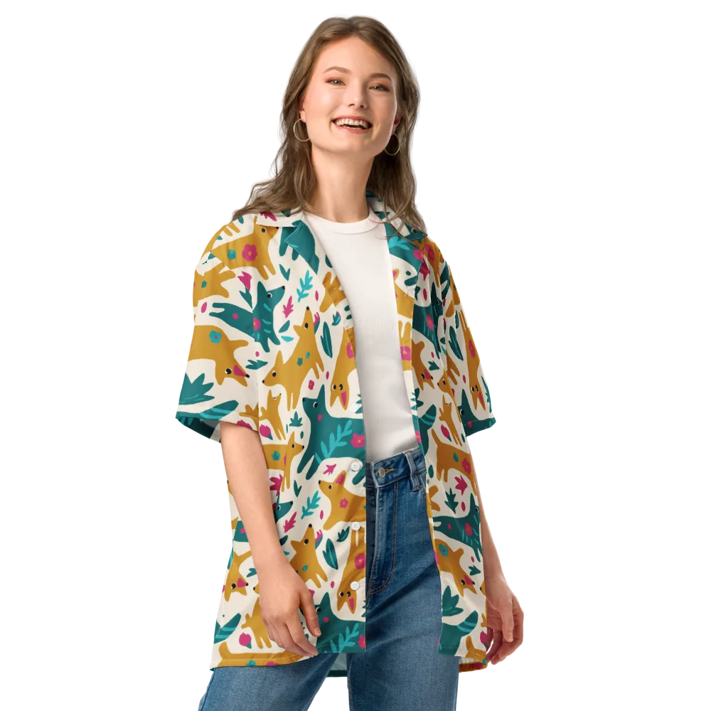 Safari Scribble on Button Shirt — Front
