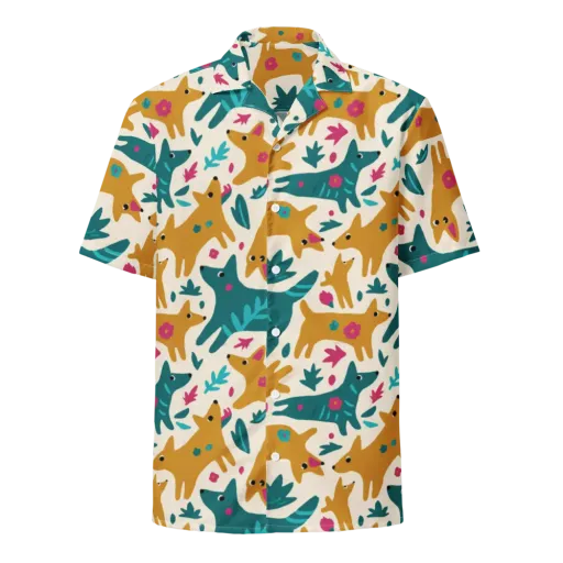 Safari Scribble on a Button Shirt