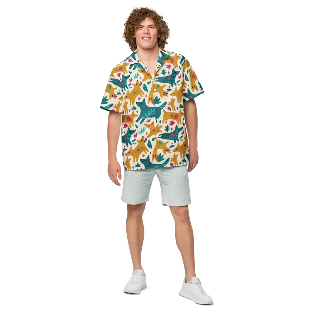 Safari Scribble on Button Shirt — Front