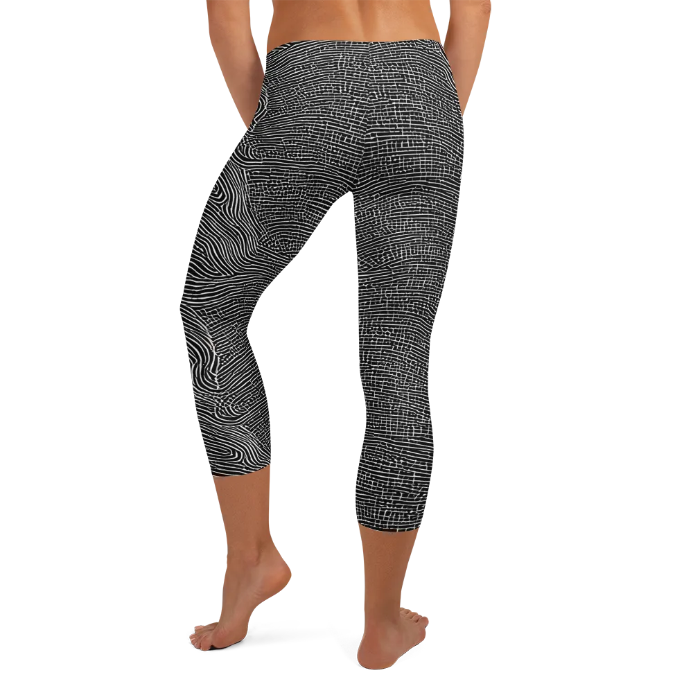 Zenith Stripes on Capri Leggings — Back