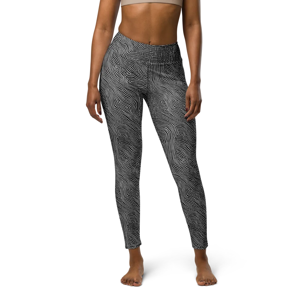 Zenith Stripes on Yoga Leggings — Front