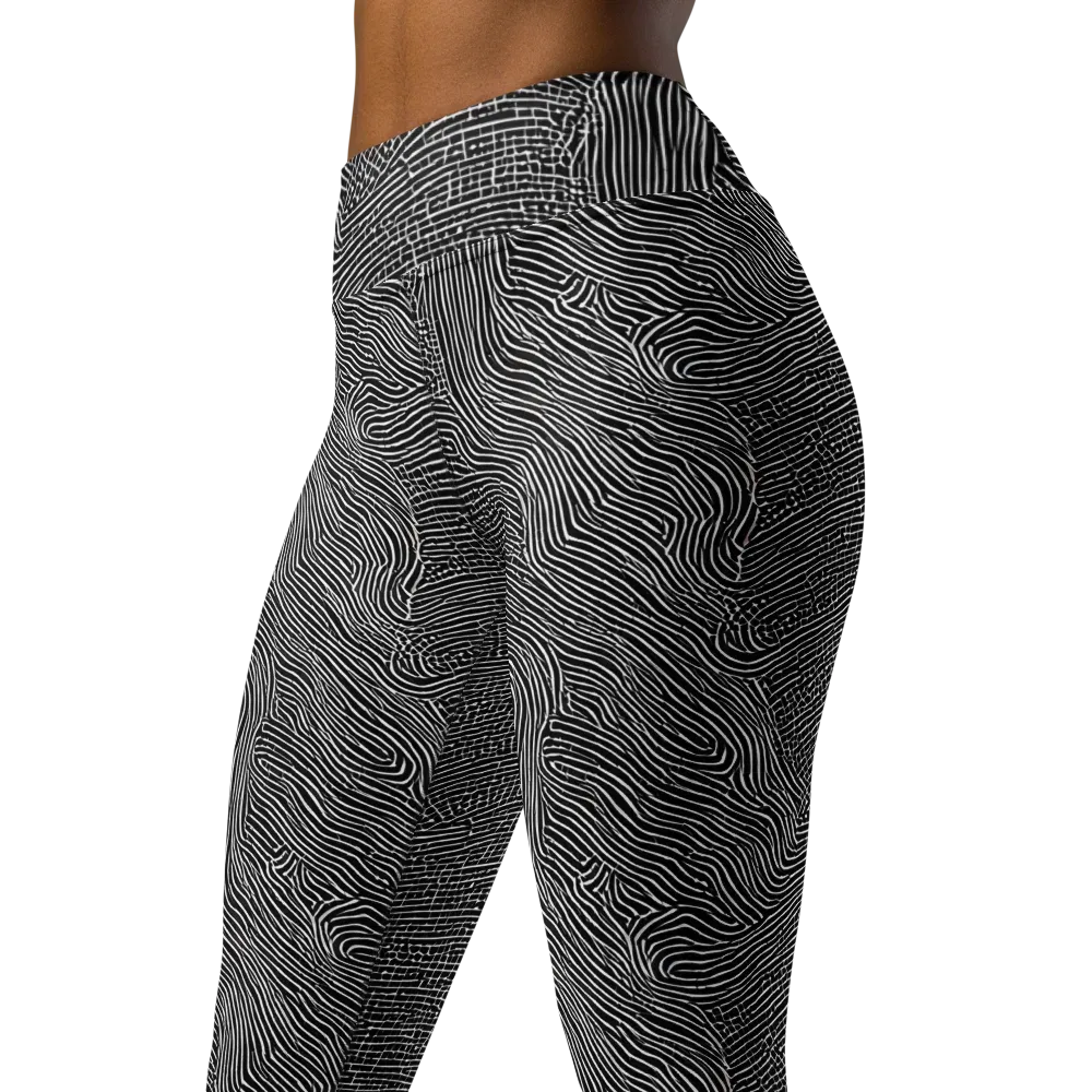 Zenith Stripes on Yoga Leggings — Left Front