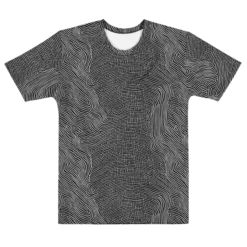 Zenith Stripes on Men's Cotton Crew Neck T-Shirt — Front