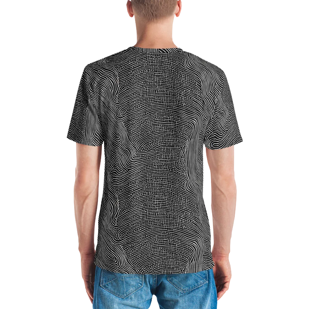 Zenith Stripes on Men's Crew Neck T-Shirt — Back
