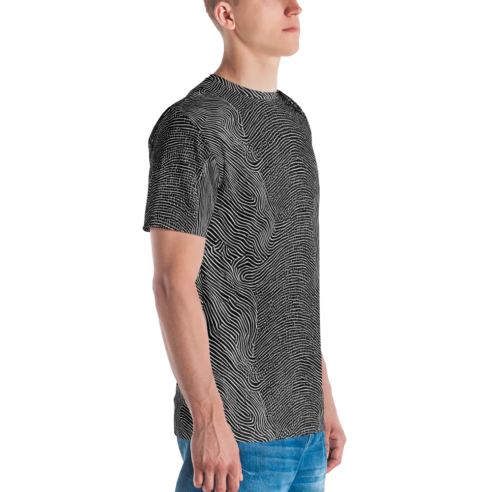 Zenith Stripes on Men's Crew Neck T-Shirt — Right