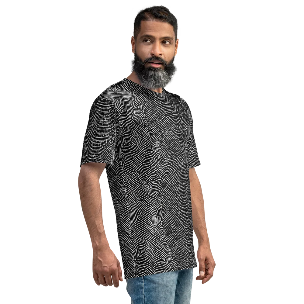 Zenith Stripes on Men's Crew Neck T-Shirt — Right