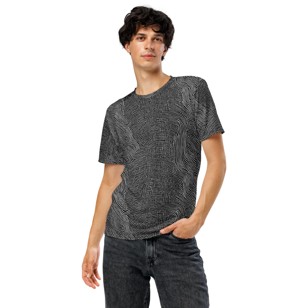 Zenith Stripes on Men's Crew Neck T-Shirt — Front