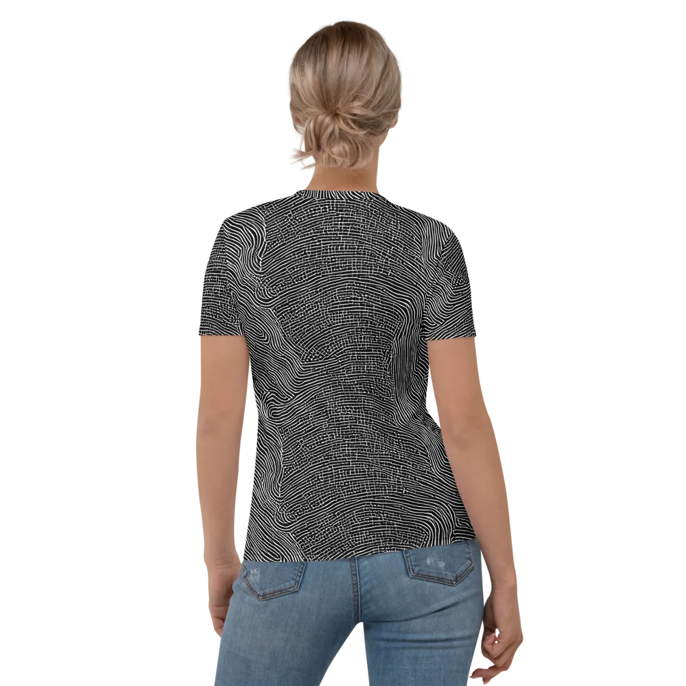 Zenith Stripes on Women's Crew Neck T-Shirt — Back
