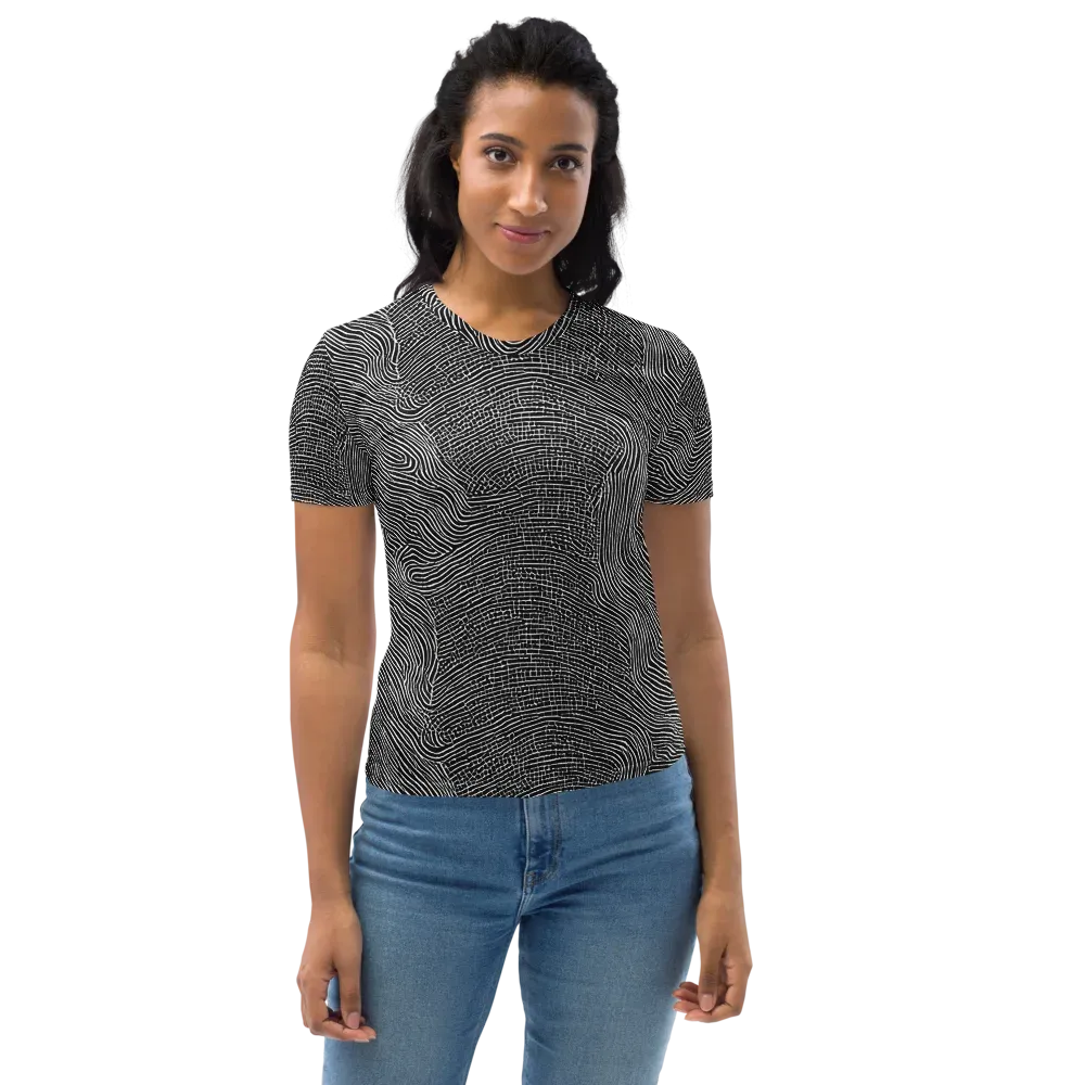 Zenith Stripes on Women's Crew Neck T-Shirt — Front