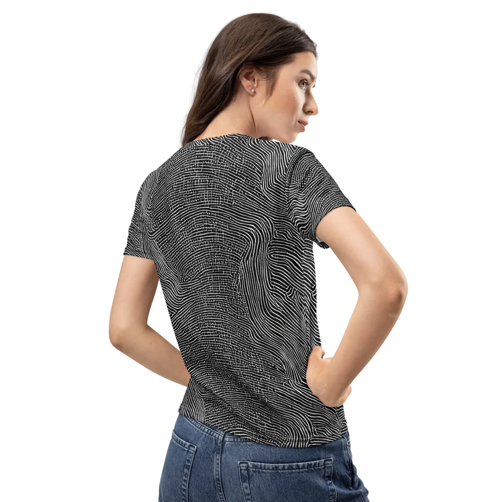 Zenith Stripes on Women's Crew Neck T-Shirt — Back