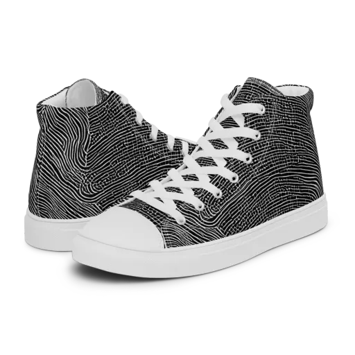 Zenith Stripes on a Women's High Top Canvas Shoes