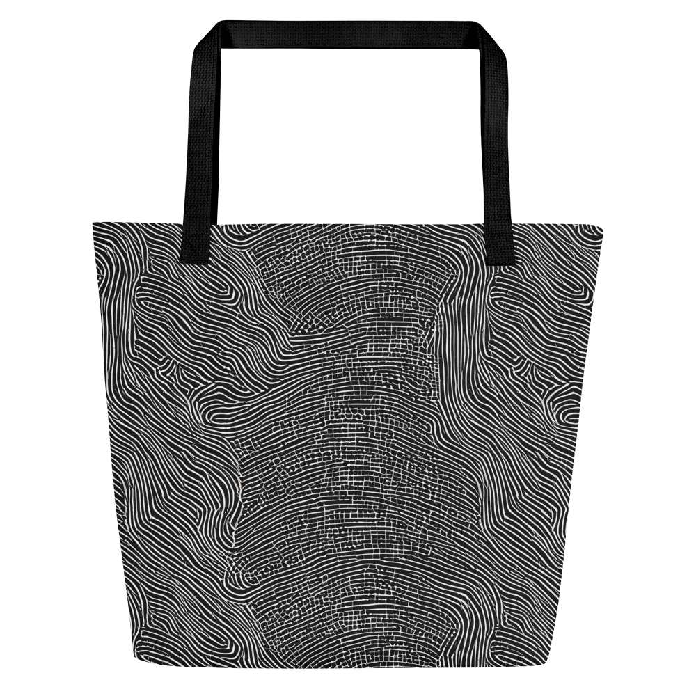 Zenith Stripes on Large Tote Bag W/ Pocket — Front