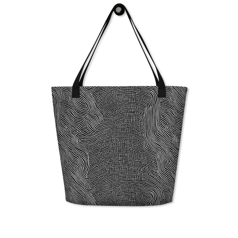 Zenith Stripes on Large Tote Bag W/ Pocket — Front