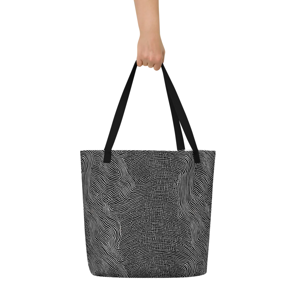 Zenith Stripes on Large Tote Bag W/ Pocket — Front