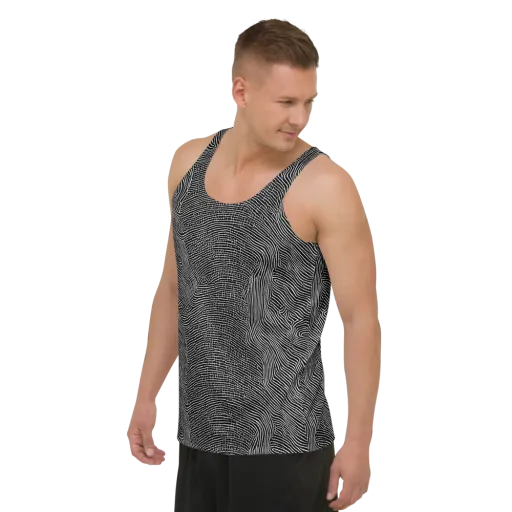 Zenith Stripes on a Men's Tank Top