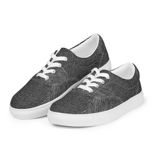 Zenith Stripes on a Men's Lace-Up Canvas Shoes