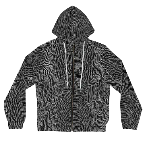 Zenith Stripes on a Women's Full-Zip Hoodie
