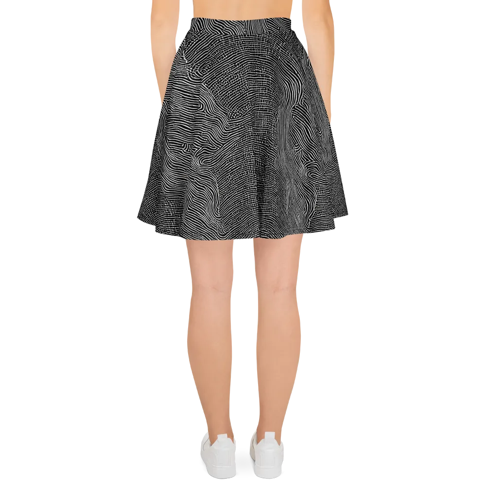 Zenith Stripes on Skater Skirt — Back