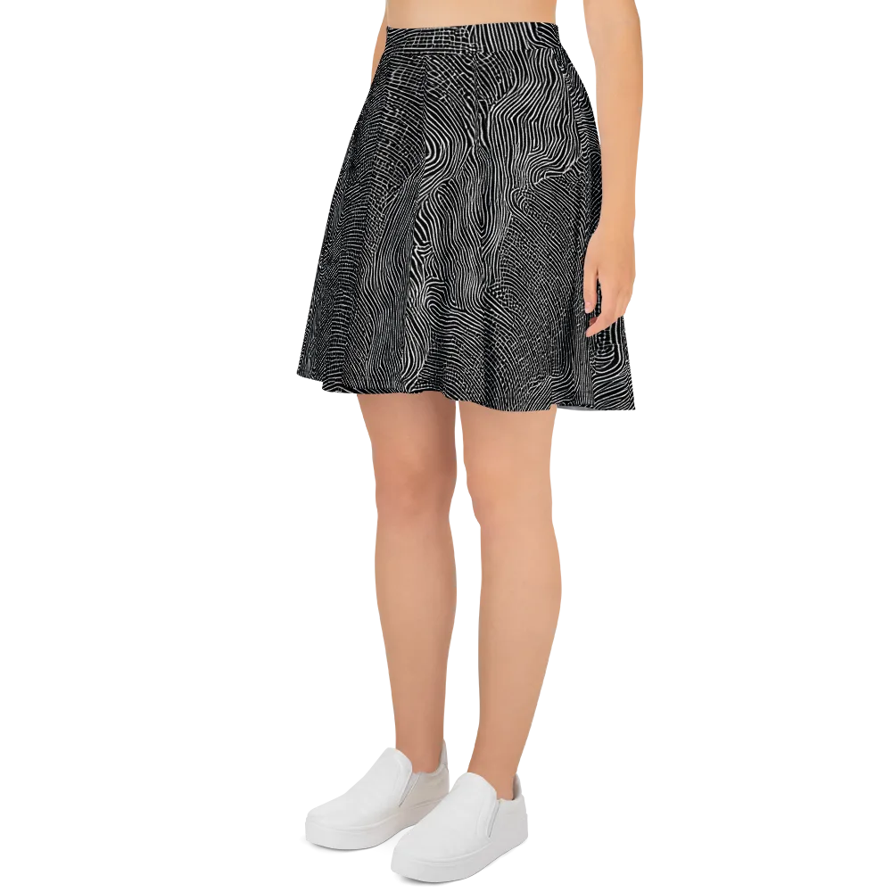 Zenith Stripes on Skater Skirt — Left